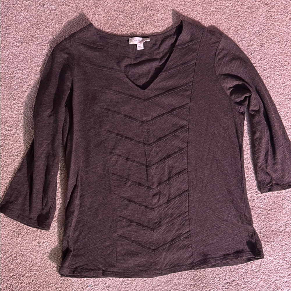 Nurture by Lamaze Brown Blouse Long Sleeve Casual Top